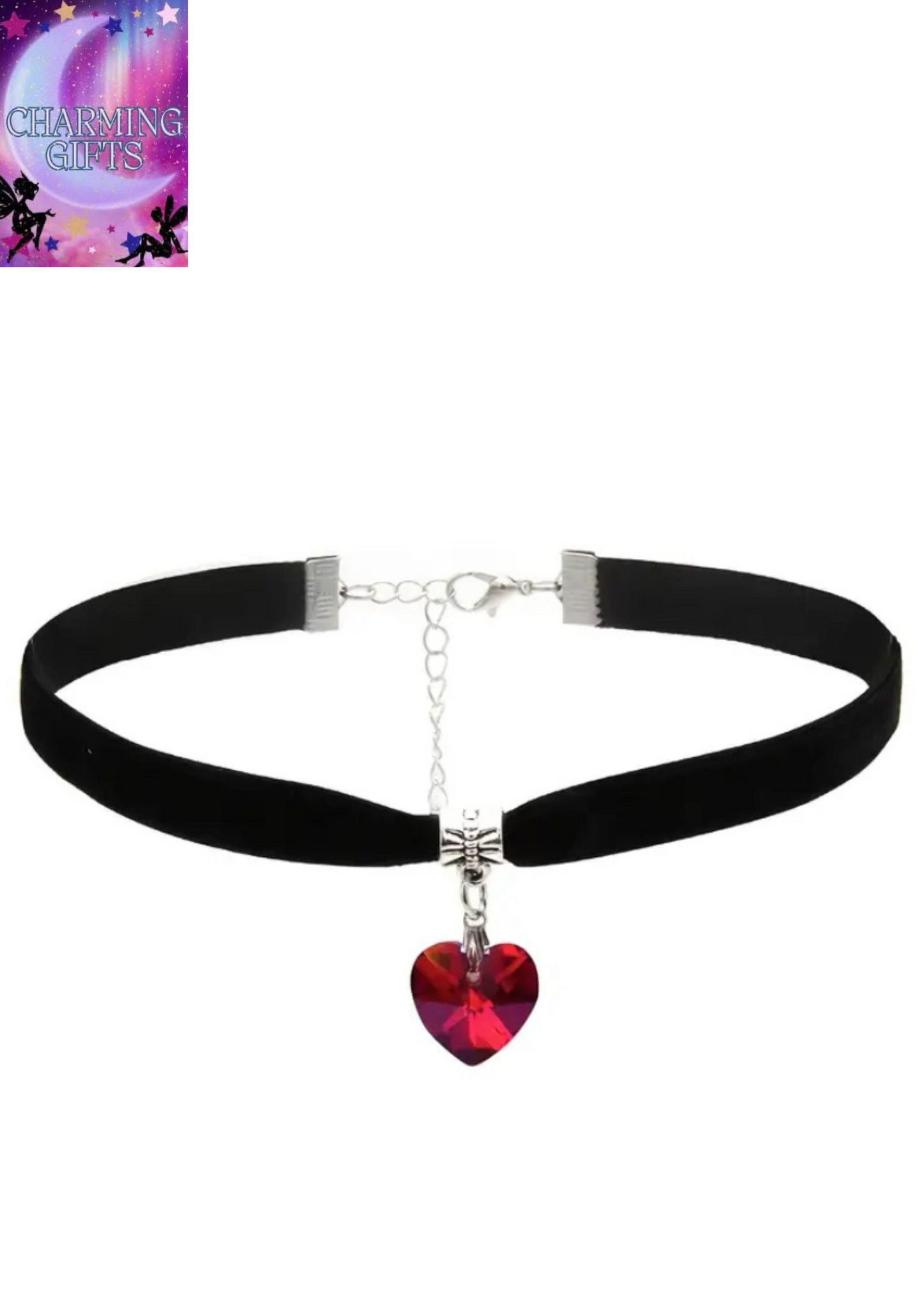 1pc Vintage Boho Style Choker Necklace with Faux Heart Pendant, Woven Fabric, All-Season, Suitable for Daily Wear and Gifting