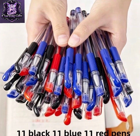 Gel Pen 33pc,Neutral Pen 0.5 Office Pen Black Carbon Pen Student Water Pen Red Blue Water Pen Whole,ale