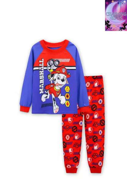 Unisex Original Paw Patrol Pajamas Set Thin Long Sleeved Mashall Chase Rubble Patrulla Children Clothes Kids Sleepwear Spring Nightwear