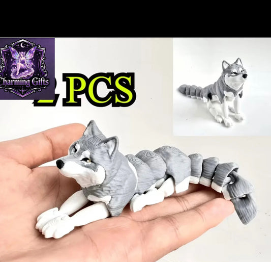 3D-Printed Siberian Husky with Articulated Joints