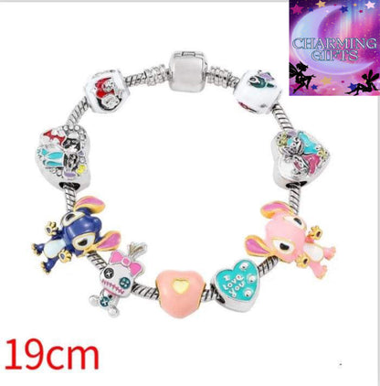 Cross-border popular anime peripherals Lilo and Stitch Cartoon Stitch Angel Lanlan Cute Beaded Bracelet