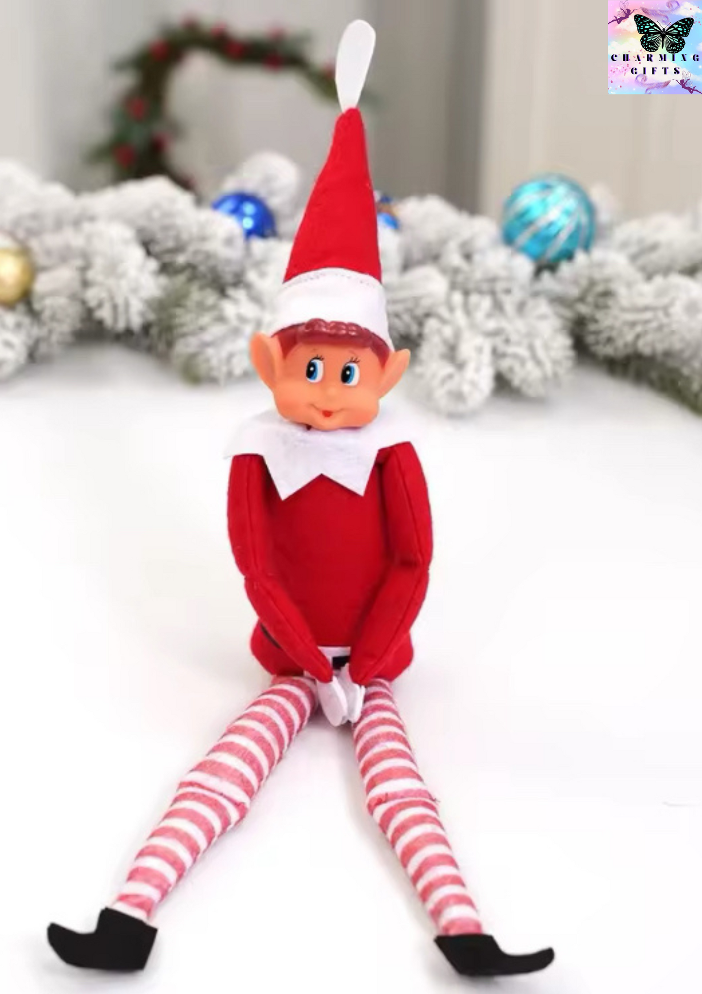 42cm Christmas Elf Doll New Bookshelf Fairy Doll Christmas Doll Accessories Desk Ornaments Home Decorations