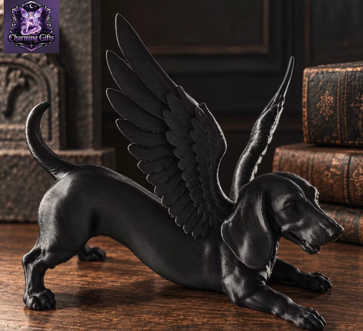 Gothic dachshund ornament