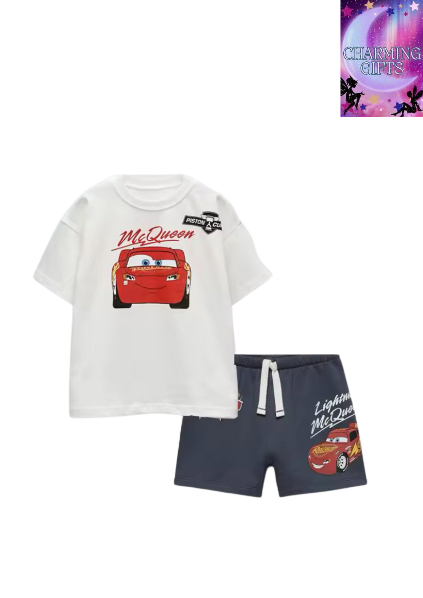 Short Sleeve Tracksuits For Boys Car Print Tshirt +Shorts 2025 Summer Child Trendy Costume 2pcs/Set Baby Sports Casual Outfits