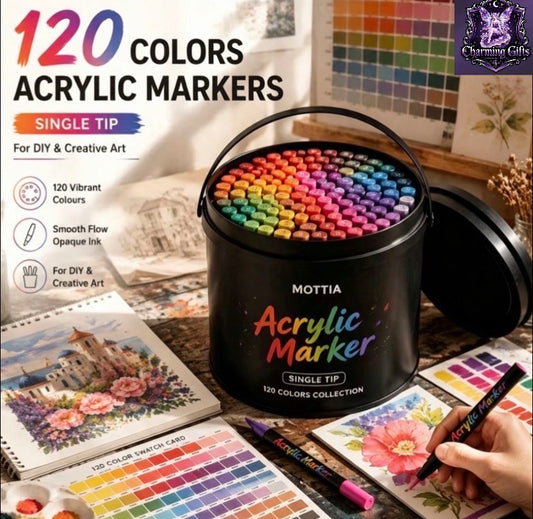120 Colours Acrylic Paint Marker Set