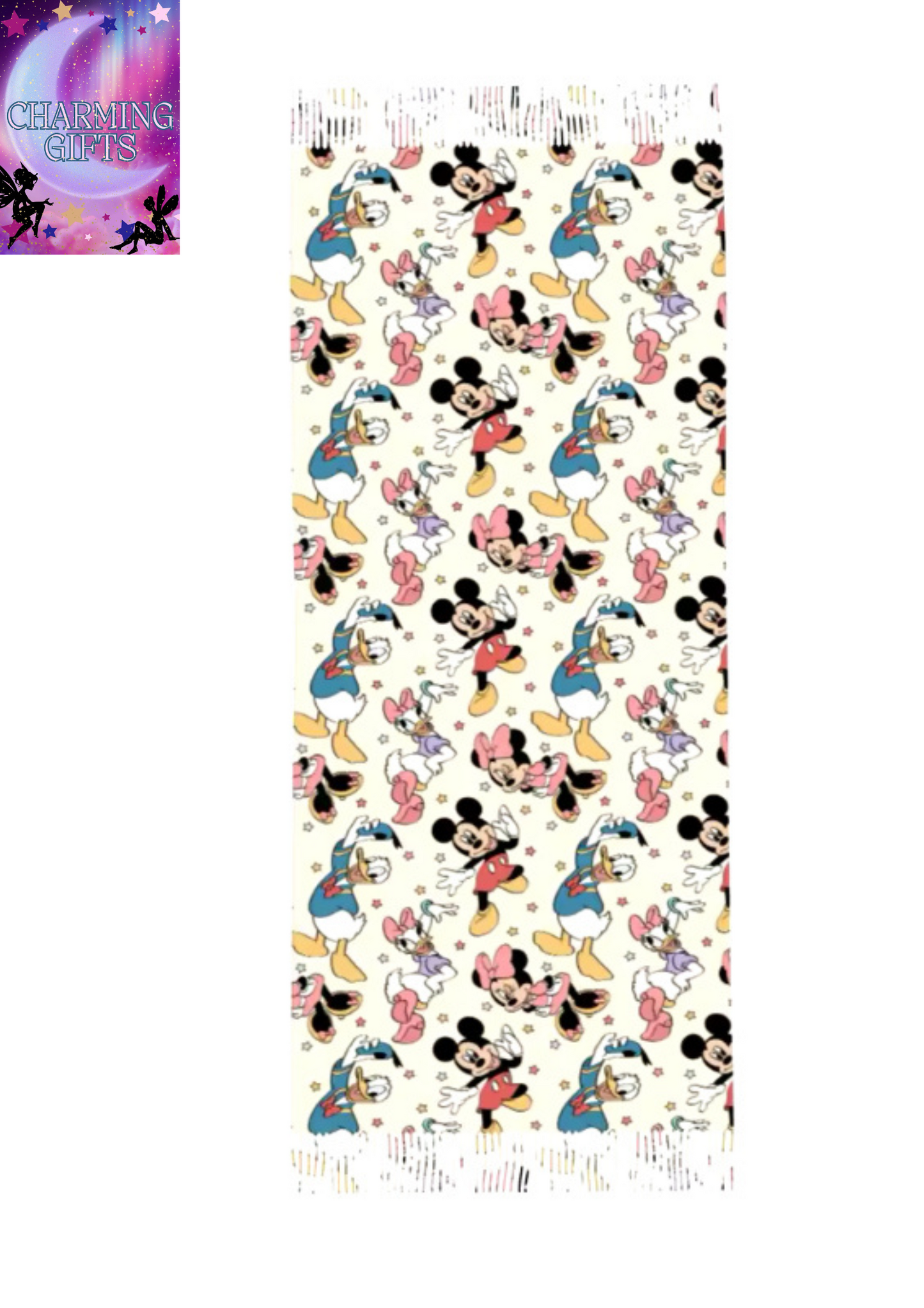 Womens Disney Mickey Mouse Head Cashmere Scarf Large Pashmina Shawls and Wraps Scarves forDaily Wear