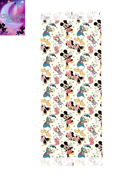 Womens Disney Mickey Mouse Head Cashmere Scarf Large Pashmina Shawls and Wraps Scarves forDaily Wear