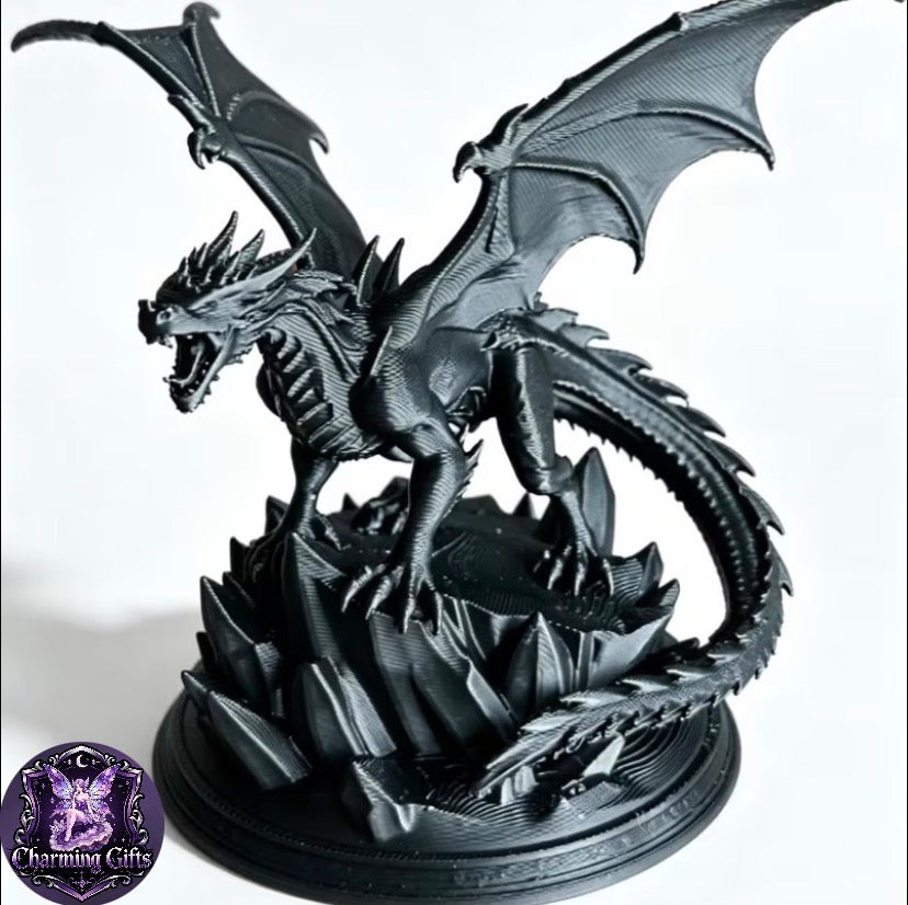 🐉 Gothic Dragon Figurine — Dark & Majestic Home Decor 🖤