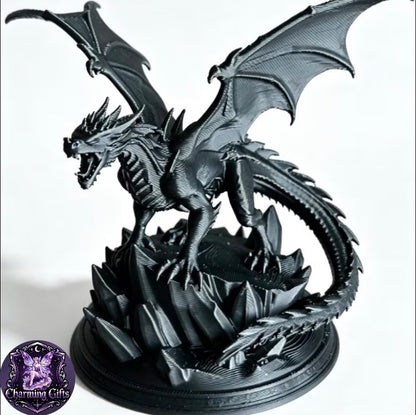 🐉 Gothic Dragon Figurine — Dark & Majestic Home Decor 🖤