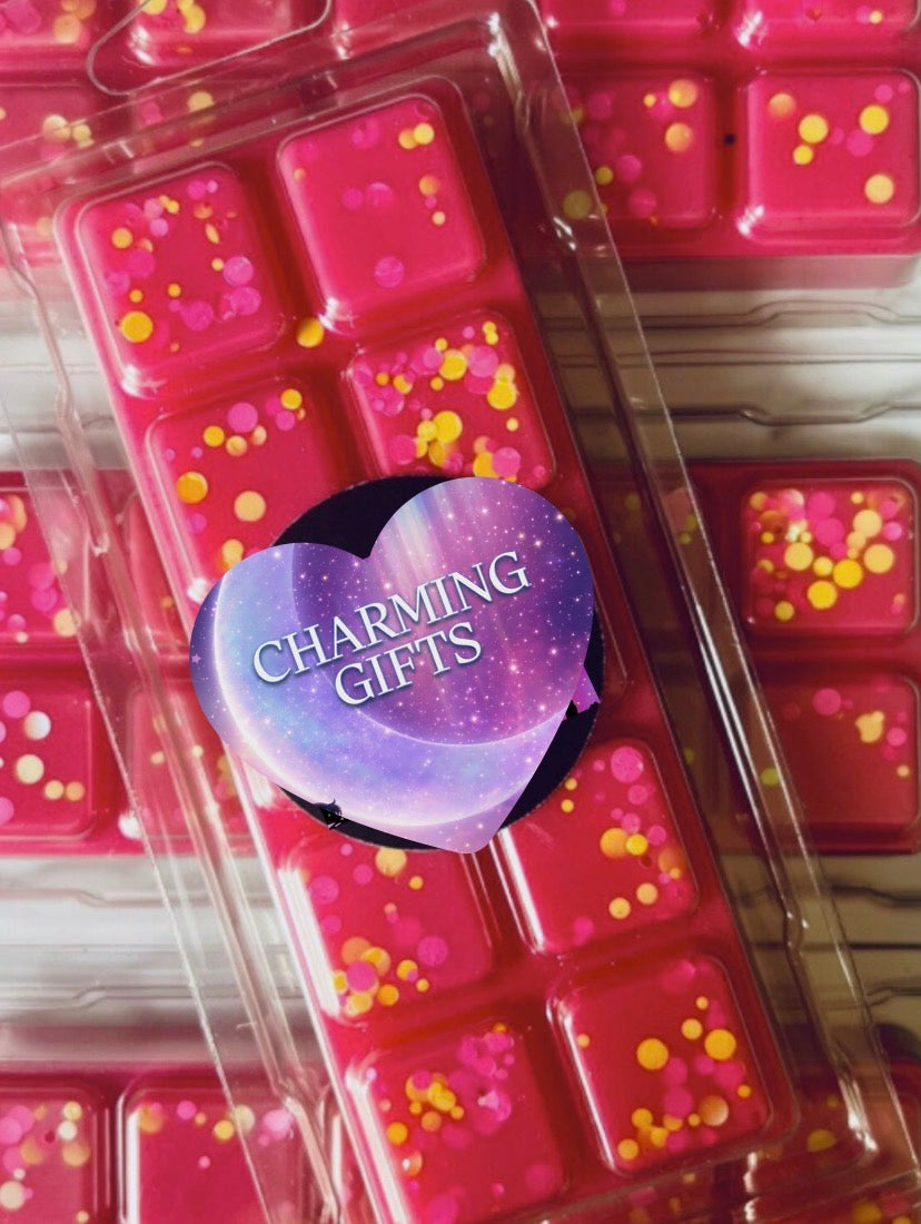 Wax Melts Snap Bar Fruity Scent RASPBERRY CANDY FLOSS Fragrance Designer Perfume