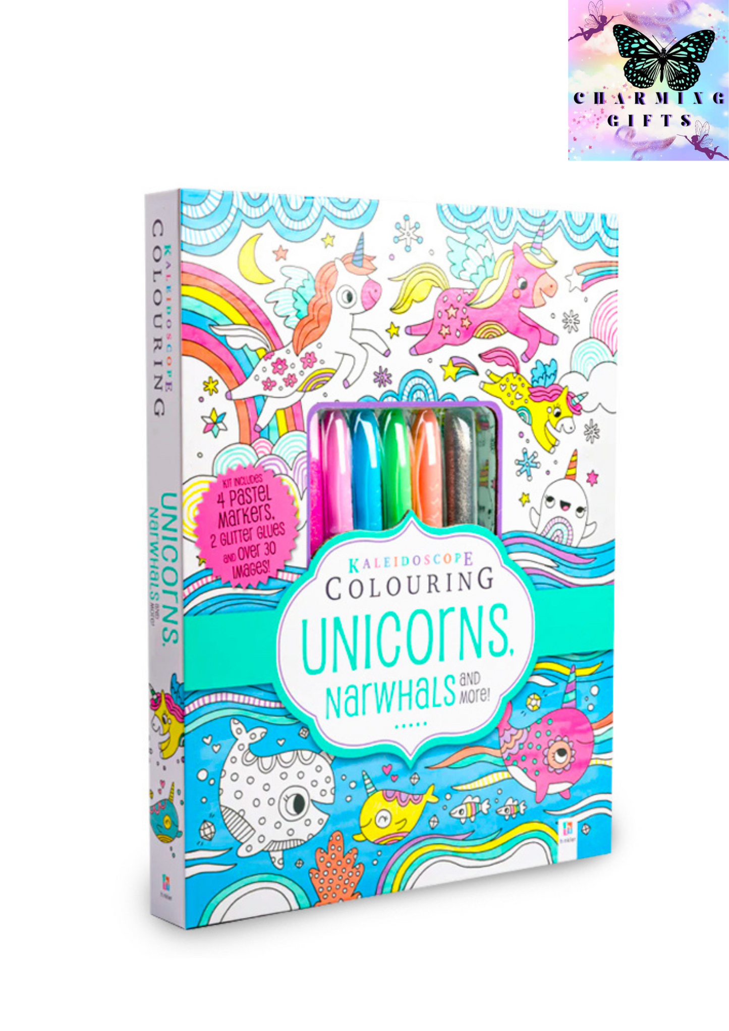 Unicorns And Narwhals Giant Colouring Box Set