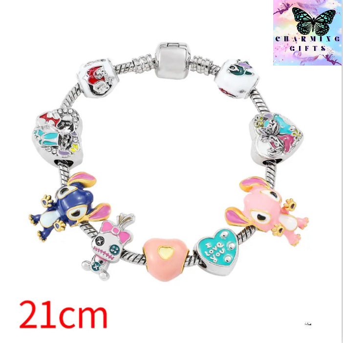 Cross-border popular anime peripherals Lilo and Stitch Cartoon Stitch Angel Lanlan Cute Beaded Bracelet