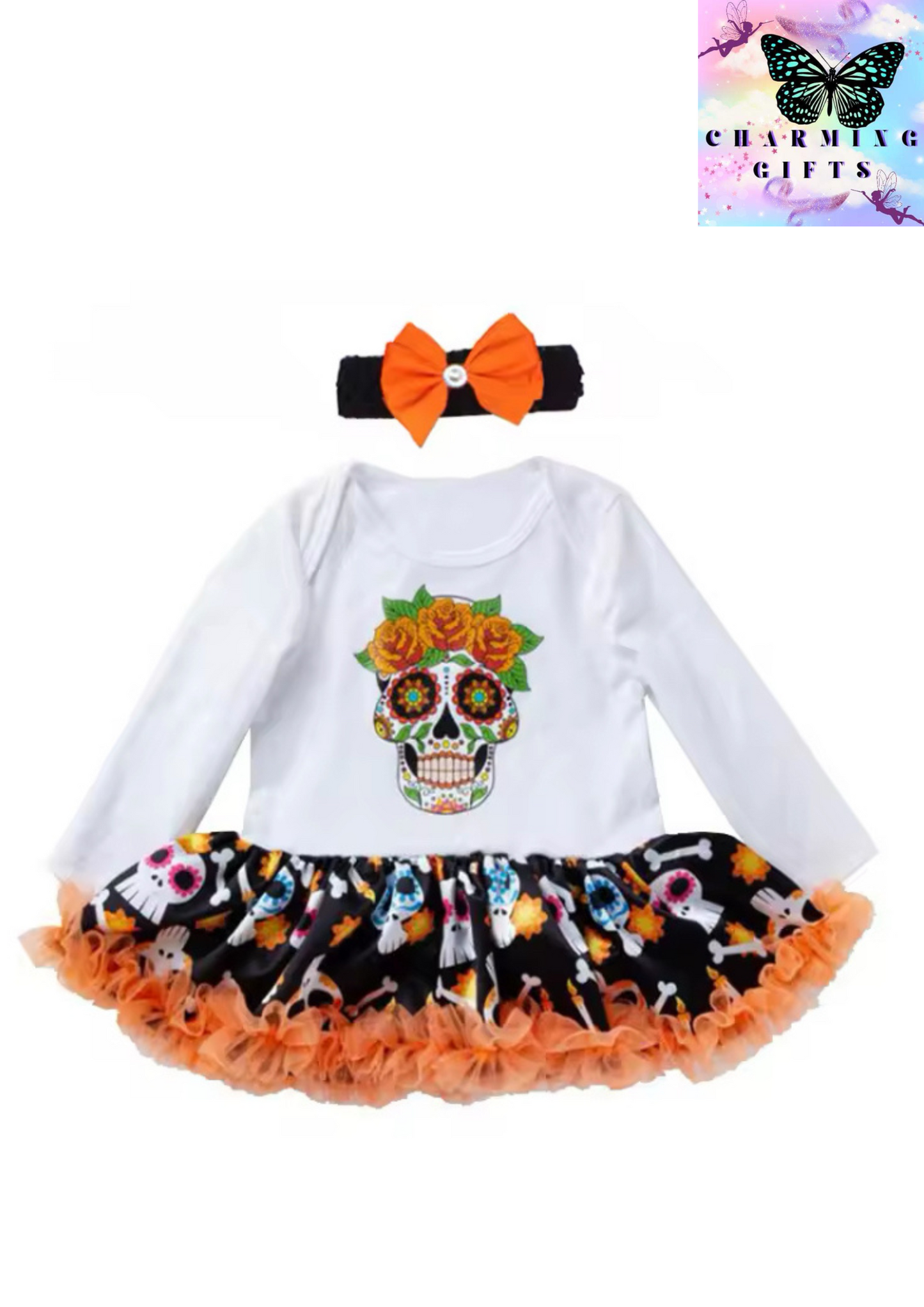 My first Halloween dress 0-24M Baby girl kids costume Pumpkin clothes Newborn romper Infant tutu dress outfit Cosplay Bodysuit Toddler Halloween Clothing