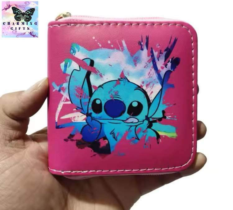 Disney stitch Wallet Cartoon Lilo and Stitch Figure printed Short Coin Purse Luxury Multi-layer Card Holder Wallet