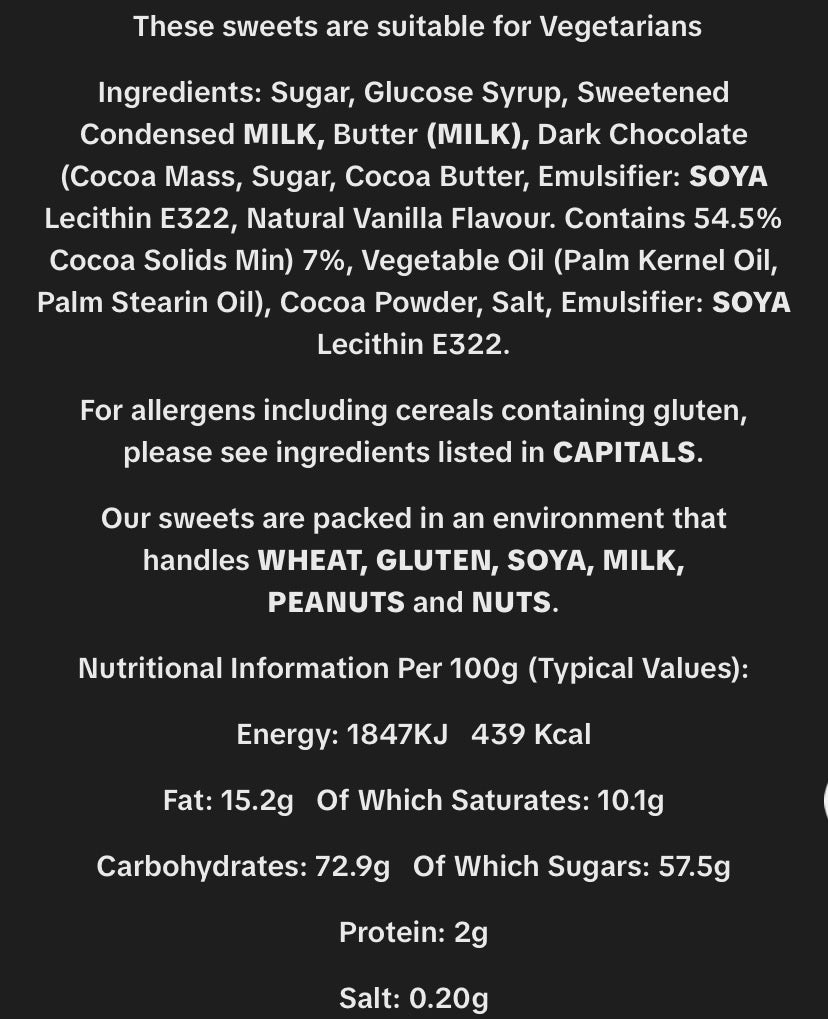 Chocolate Fudge 1Kg - Traditional Cubes of Chocolate Flavour Fudge - Bulk 1 Kilo Bag - Made Using Traditional Recipes - A Great Sweet Gift