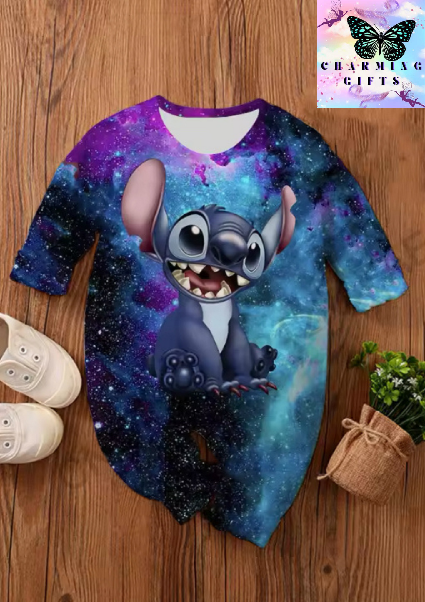 Cartoon Anime Lilo & Stitch Baby Romper 0-4 Years Spring Autumn Boy Girl Babies Jumpsuit 2024 Casual Newborn Climbing Clothing