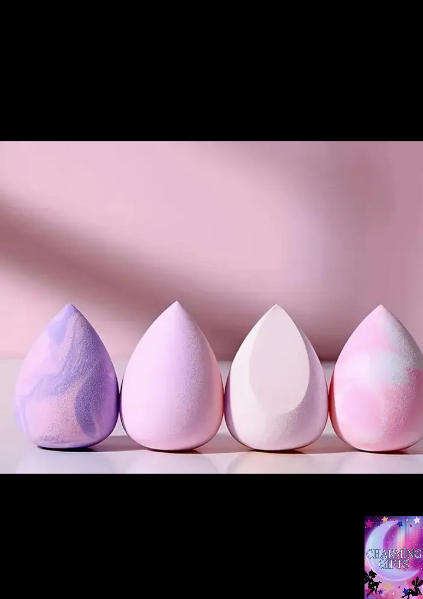 [4pcs Soft Makeup Sponge] 4pcs Soft Makeup Sponge Set | Versatile Wet and Dry Use, Flawless Application for Liquid, Cream, and Powder Foundations | Waterdrop Design, Hypoallergenic Hydrophilic Polyurethane