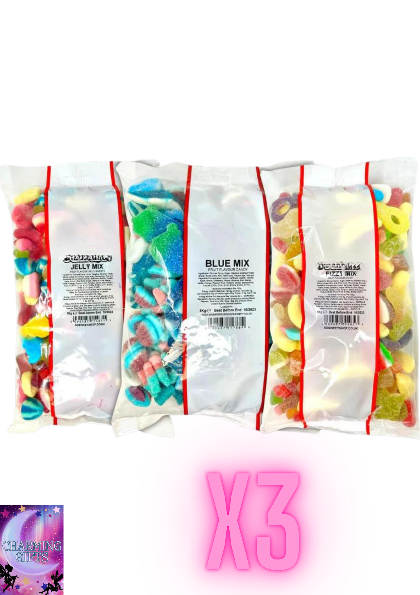 Blue, Fizzy & Jelly Sweets 3kg