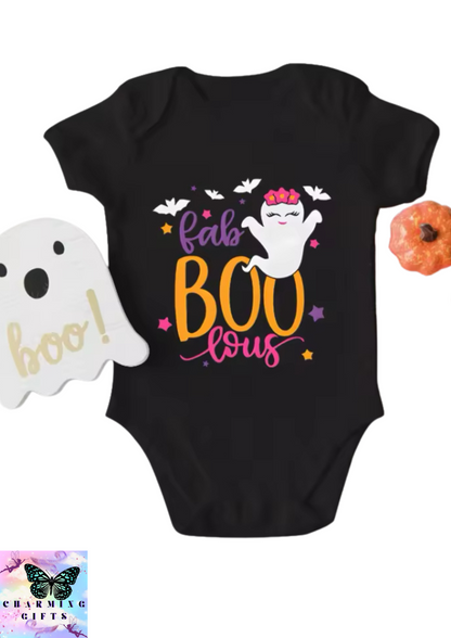 Baby Girl Clothes Faboolous Newborn Halloween Bodysuits Cute Ghost Girls Halloween Cotton Jumpsuit Girls Halloween Onesie Outfit