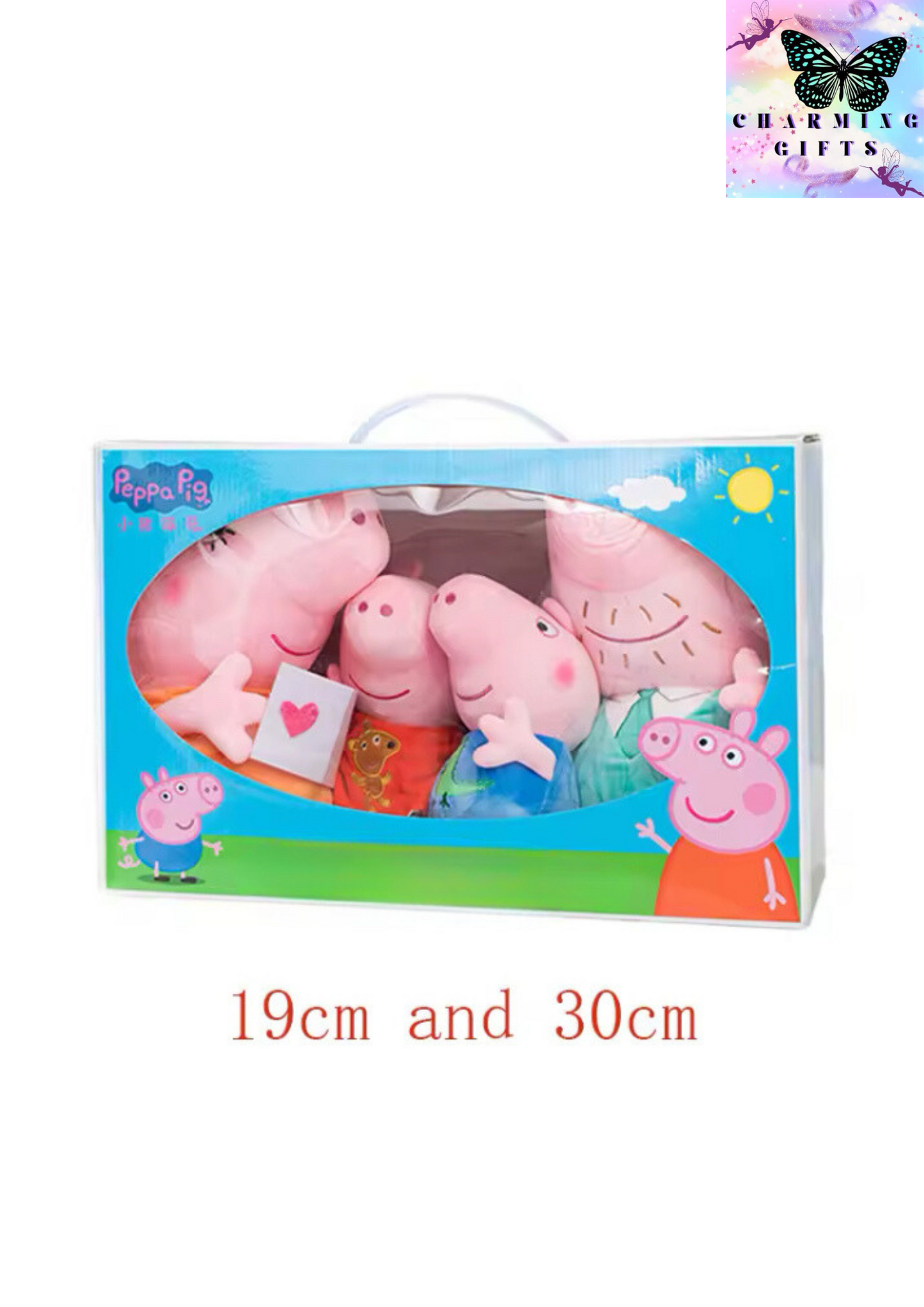 4Pcs/Set Peppa Pig Set Plush Toys George Pig Family Plush Doll Holiday Party Decoration Children's Toys Christmas Gifts