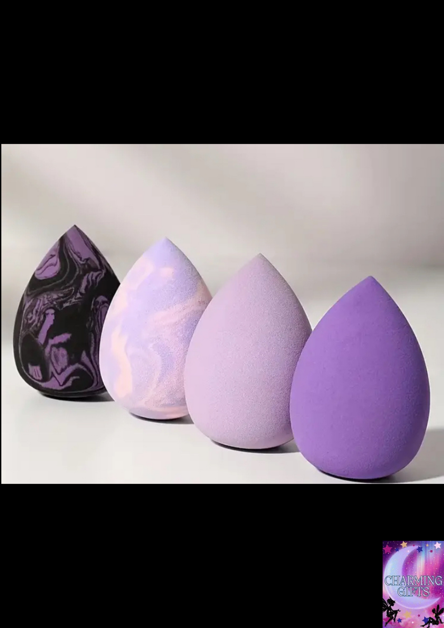 [4pcs Soft Makeup Sponge] 4pcs Soft Makeup Sponge Set | Versatile Wet and Dry Use, Flawless Application for Liquid, Cream, and Powder Foundations | Waterdrop Design, Hypoallergenic Hydrophilic Polyurethane