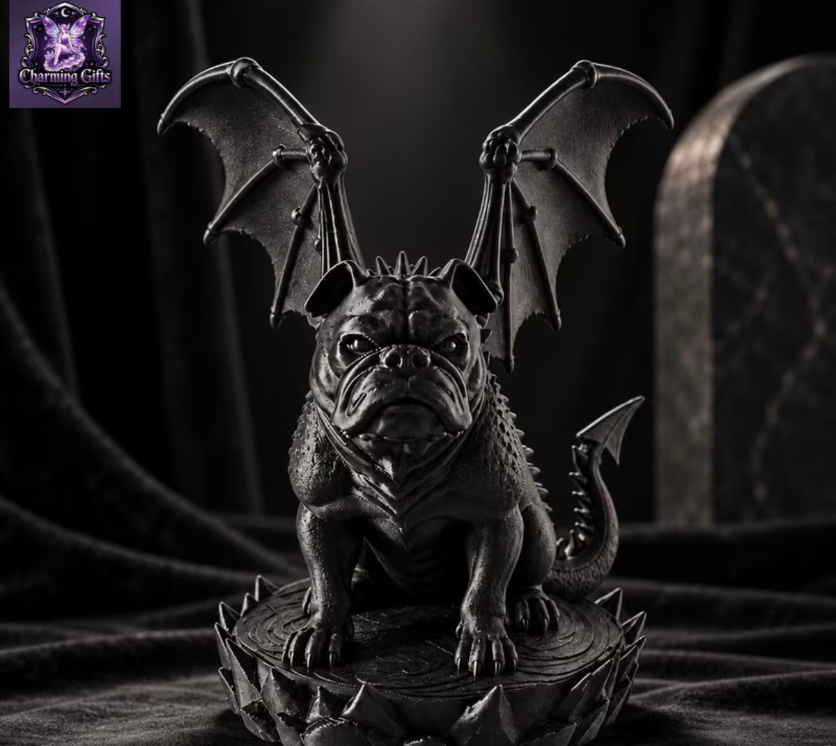 🖤🐶 GARGOYLE BULLDOG — PROTECTOR OF THE NIGHT! 🐶🖤