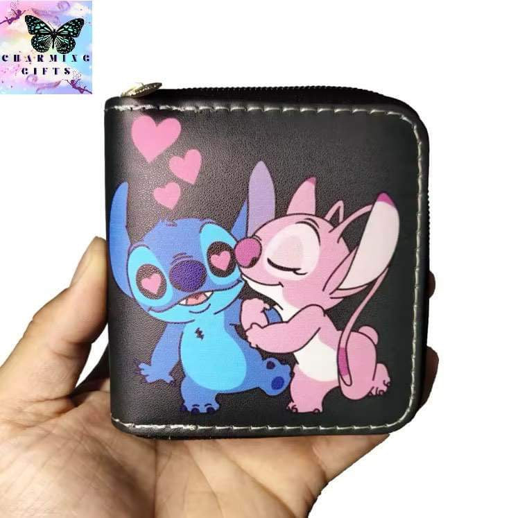 Disney stitch Wallet Cartoon Lilo and Stitch Figure printed Short Coin Purse Luxury Multi-layer Card Holder Wallet