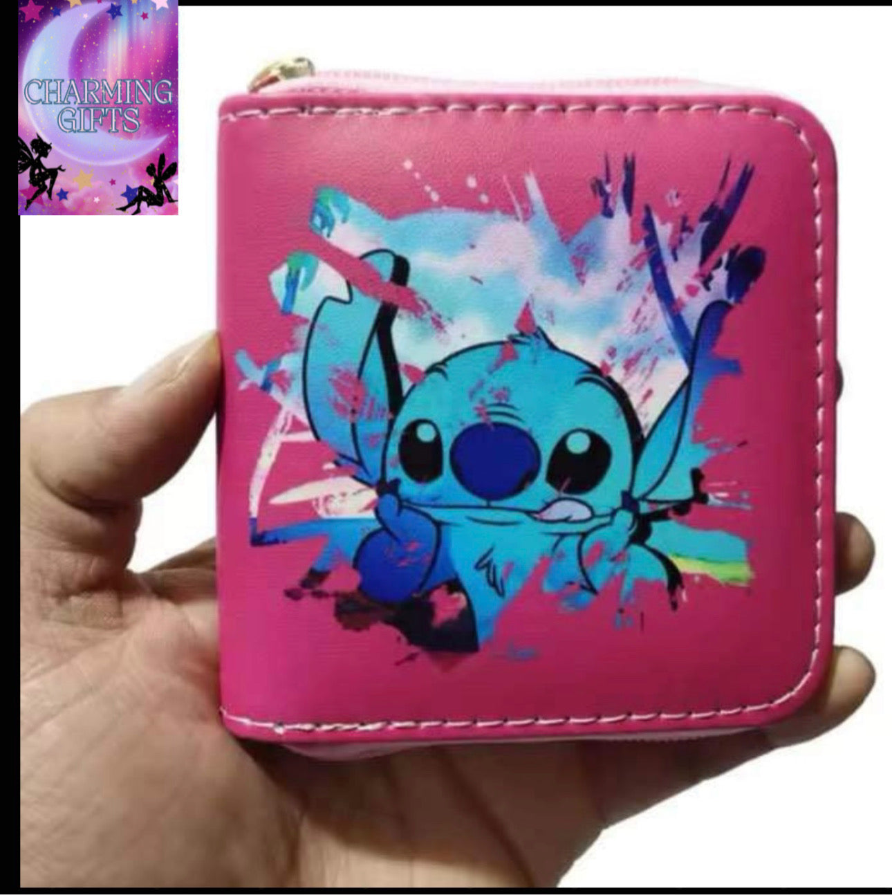 Disney stitch Wallet Cartoon Lilo and Stitch Figure printed Short Coin Purse Luxury Multi-layer Card Holder Wallet