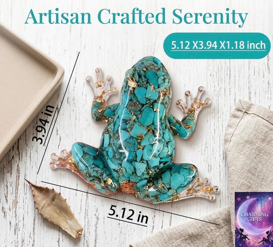 1pc Handcrafted Crystal Glue Frog, Solid Crystal Frog Craft, Home Interior Decor, Unique Crystal Gift for Gifting and Display