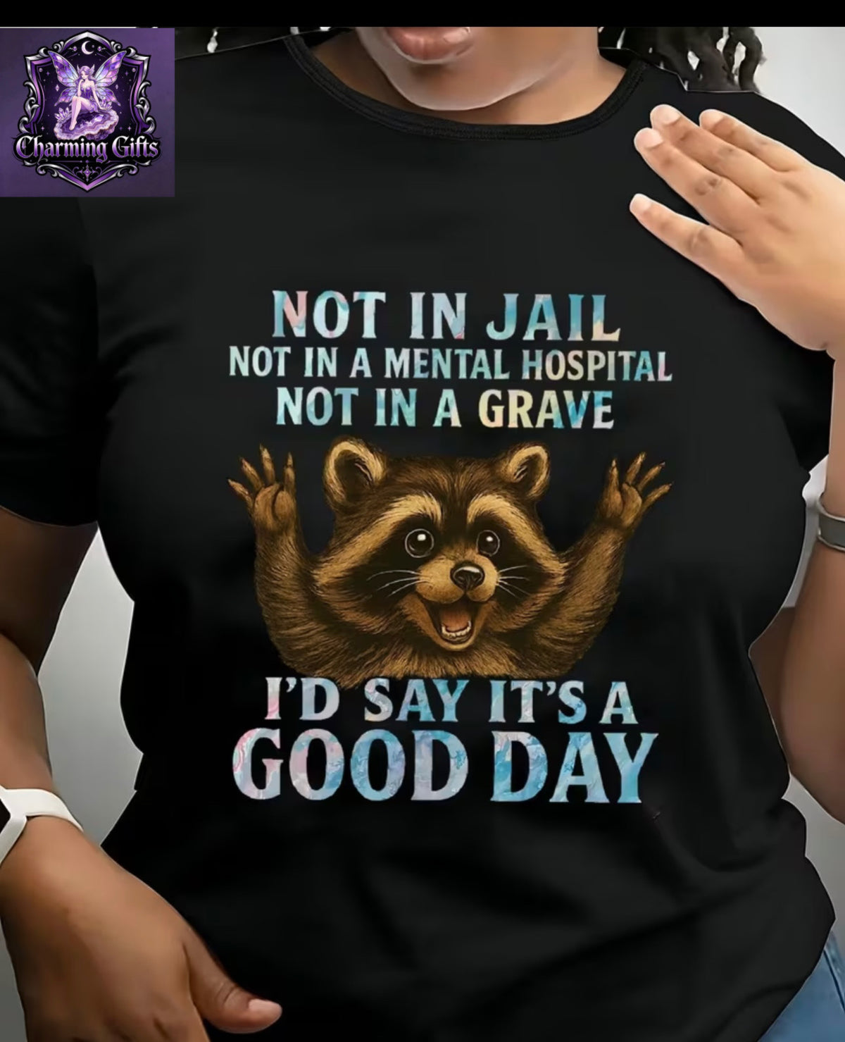 funny women’s Tshirt not in jail
