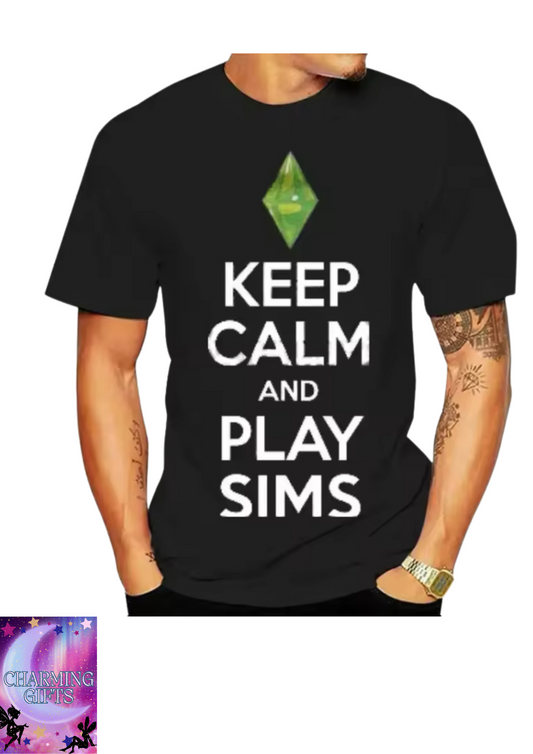 Keep Calm & Play sims unisex t shirt