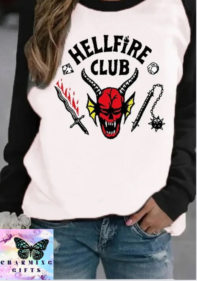 Stranger things Hellfire Club loose fit  Sweatshirt