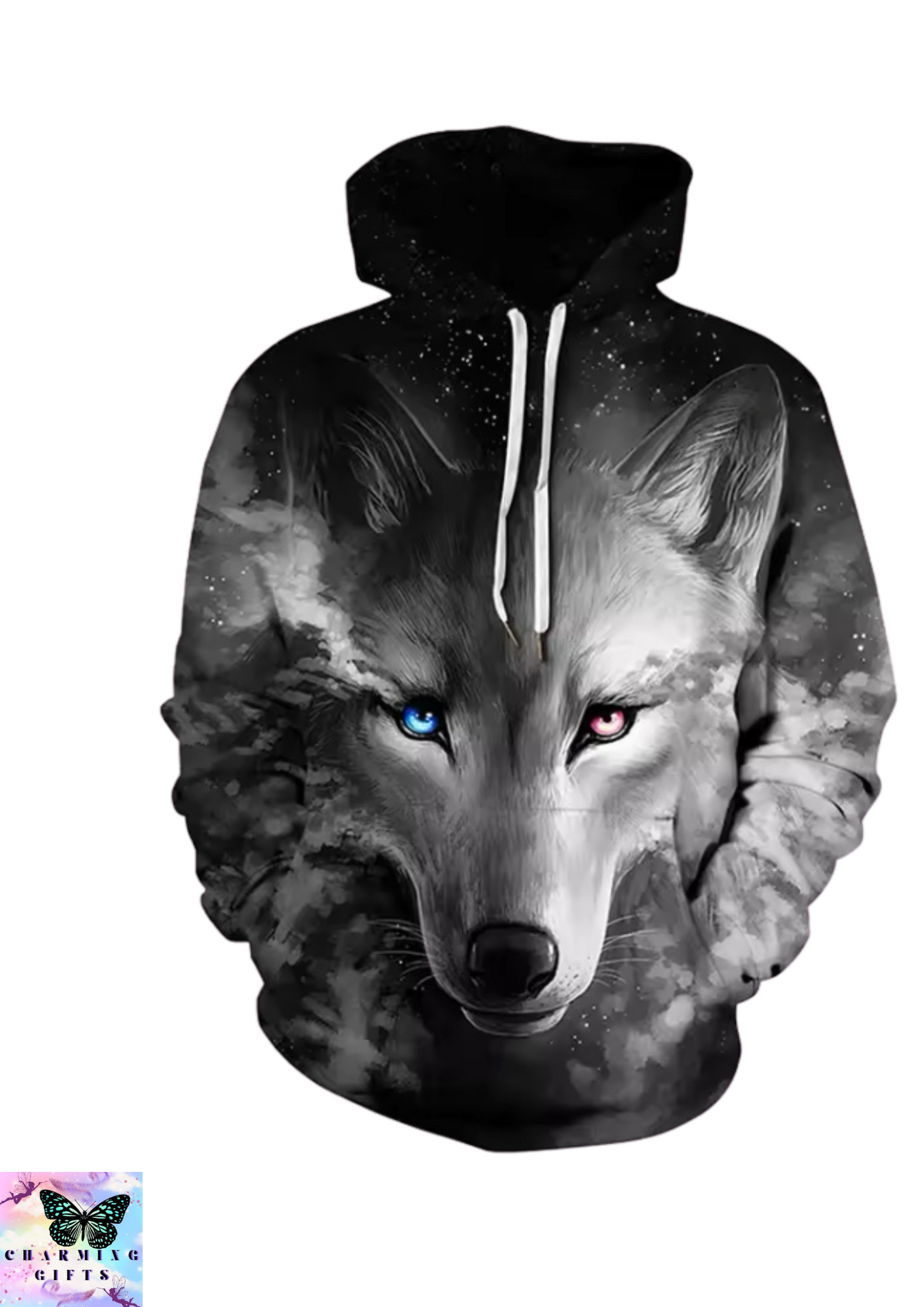 American wolf  Sweatshirt Spring Autumn Men's Youth Domineering Animal Wolf Personality Clothes Jacket Hoodie Trend