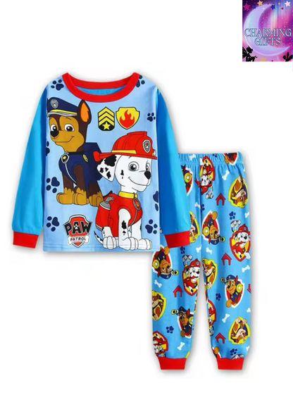Unisex Original Paw Patrol Pajamas Set Thin Long Sleeved Mashall Chase Rubble Patrulla Children Clothes Kids Sleepwear Spring Nightwear
