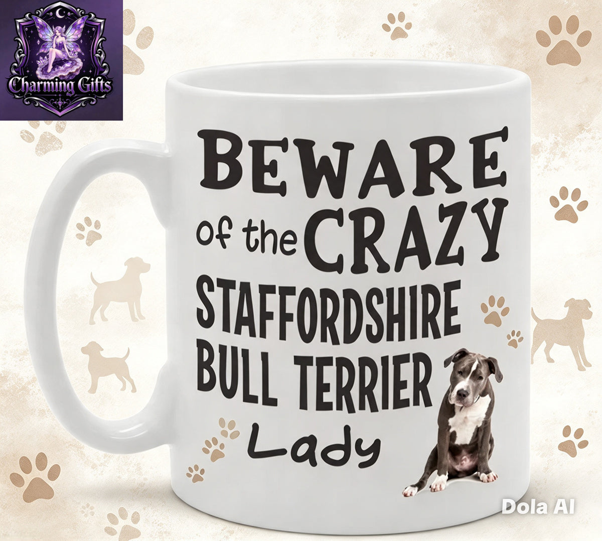 Beware of staffie mug