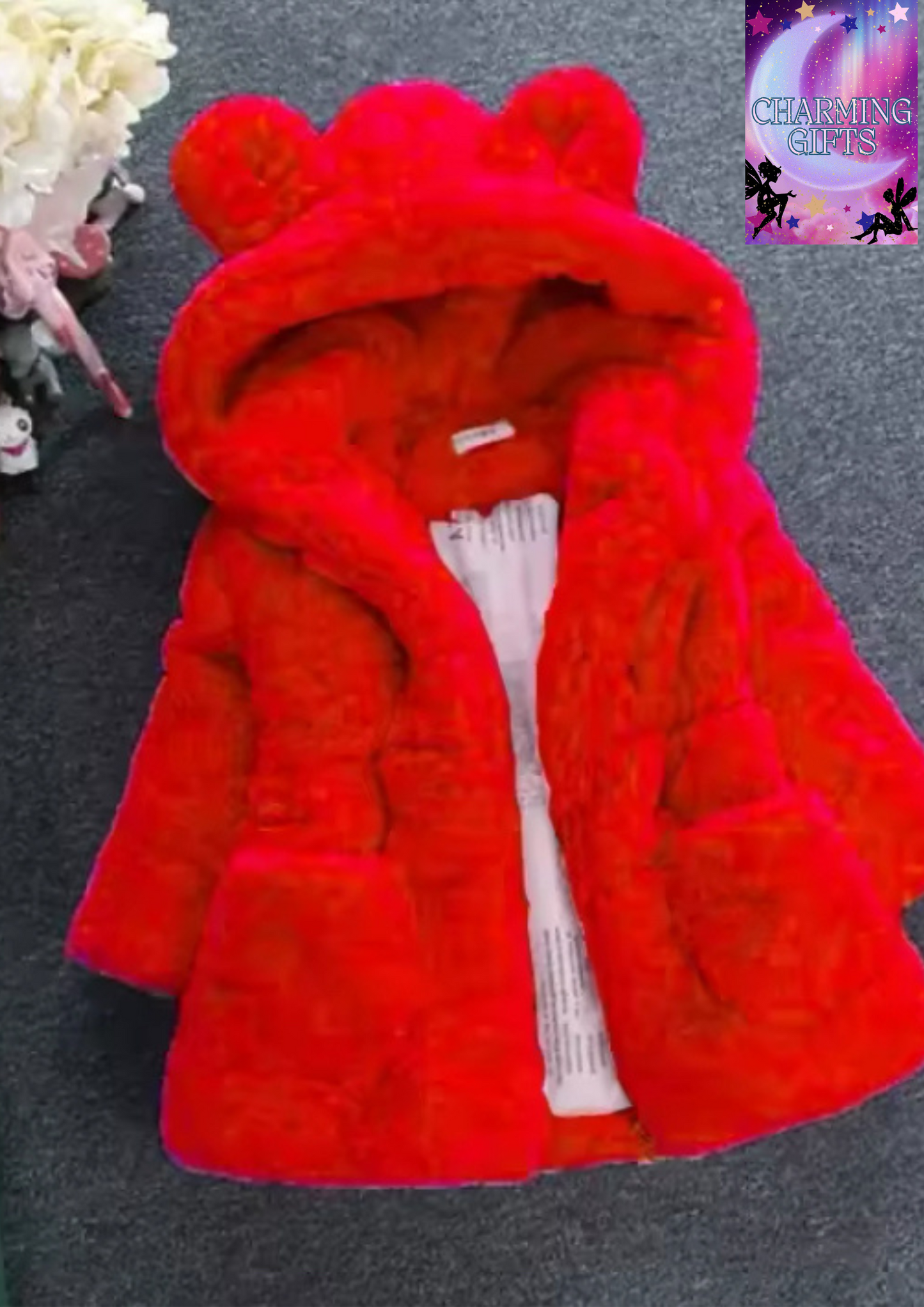 Teddy Bear Baby Girls Warm Winter Coats Thick Faux Fur Fashion Kids Hooded Jacket Coat for Girl Outerwear Children Clothing