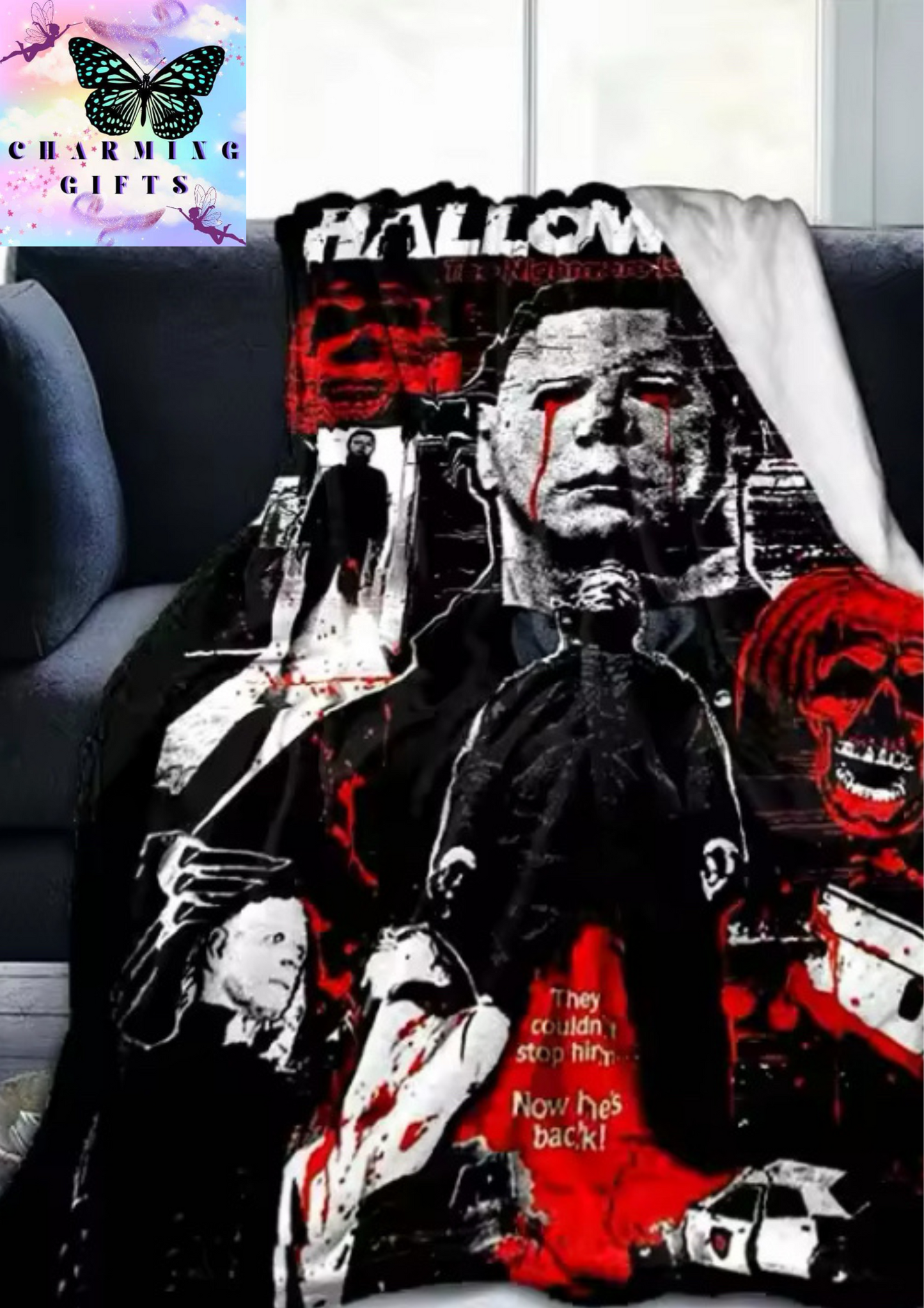 Michael Myers Blanket Super Soft Plush Flannel Blanket Living Room Bedroom Sofa  Blankets for Beds Blanket Personalized Gift size 150x180cm-60x72inch