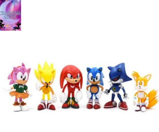 6Pcs Sonic the Hedgehog PVC Action Game Figure Model Toy Collectible Decor Gift