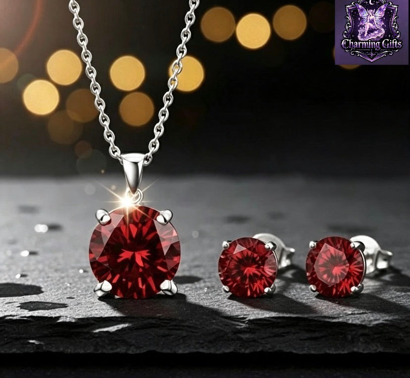 925 Sterling Silver Necklace and Earrings Set