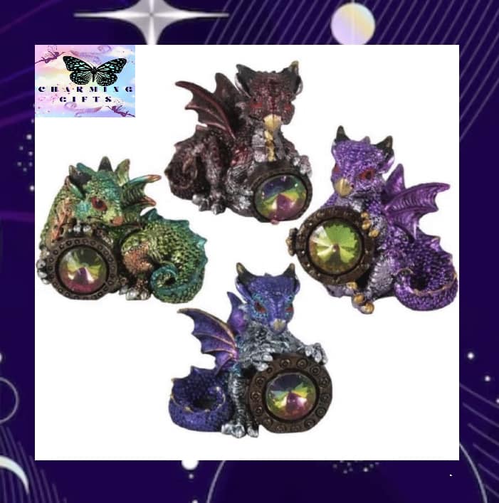 Dragon's Reward Set of 4 5.5cm Figurines, Resin, Multi-Coloured, One Size