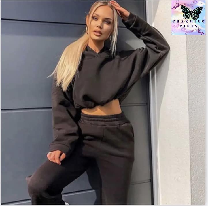 Winter Two Piece Sets Women Tracksuit Oversized Suit 2023 Autumn Trouser Suits Female Sweatshirt Solid Sports Hoodie Sportswear