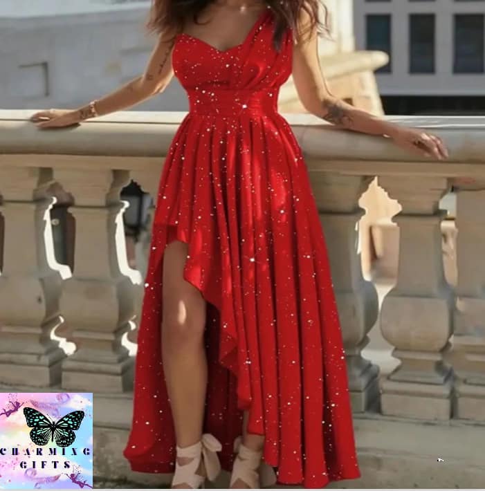 Sexy Women Elegant Red Cocktail Party Evening Chic Gala Graduation Dresses Luxury Formal Occasion Bridesmaid Gown Dress Clothes