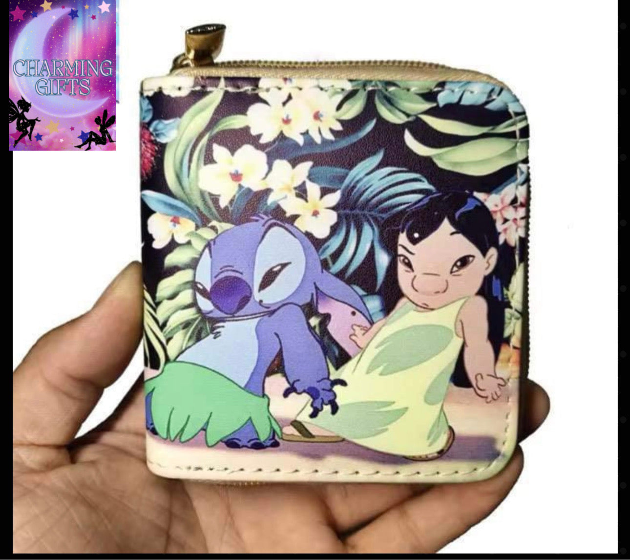 Disney stitch Wallet Cartoon Lilo and Stitch Figure printed Short Coin Purse Luxury Multi-layer Card Holder Wallet