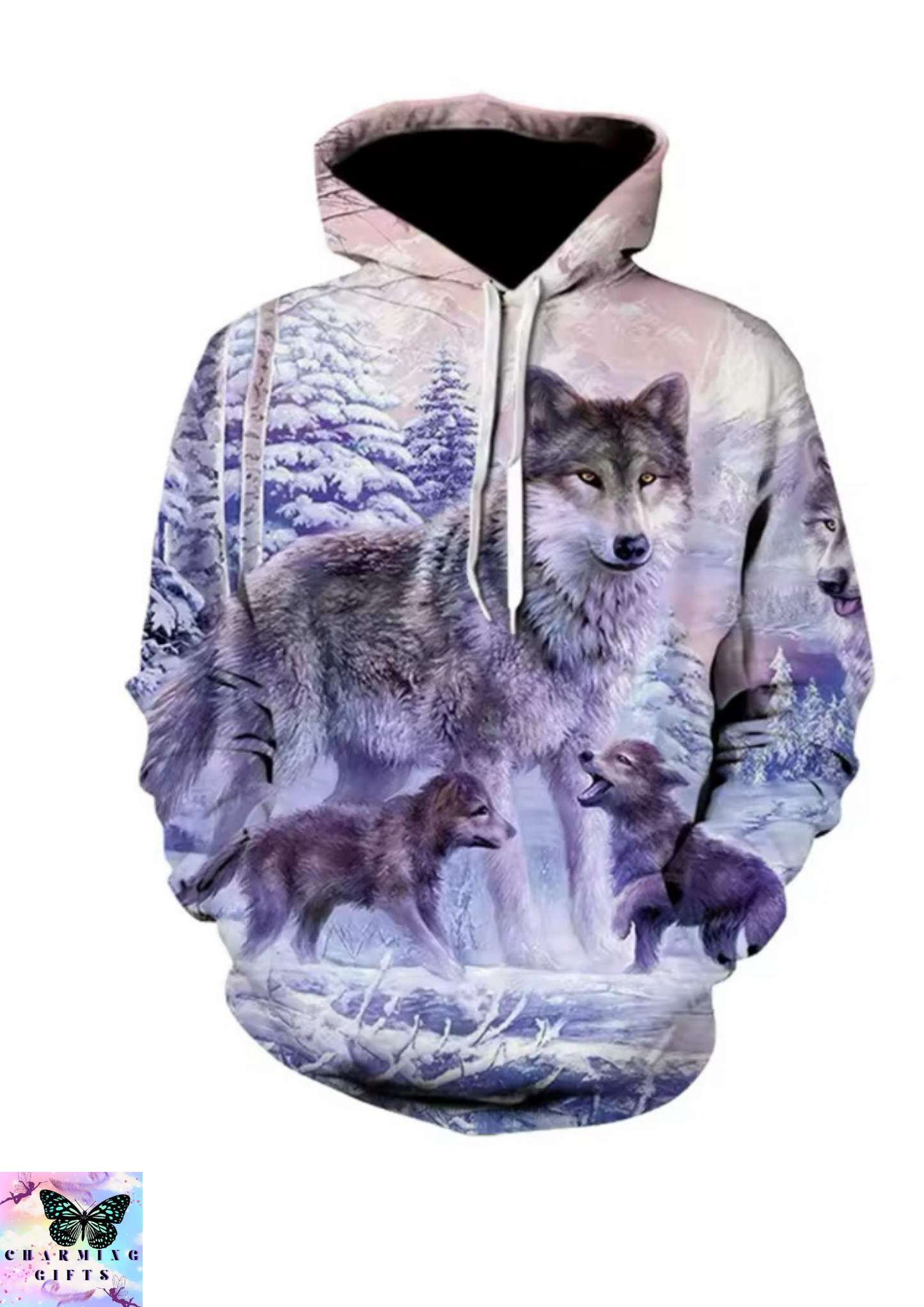 American wolf  Sweatshirt Spring Autumn Men's Youth Domineering Animal Wolf Personality Clothes Jacket Hoodie Trend