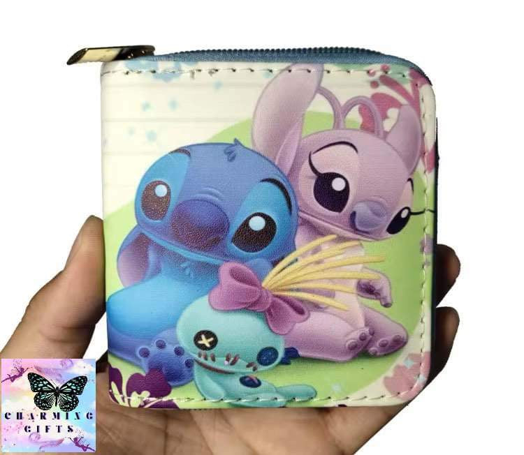 Disney stitch Wallet Cartoon Lilo and Stitch Figure printed Short Coin Purse Luxury Multi-layer Card Holder Wallet