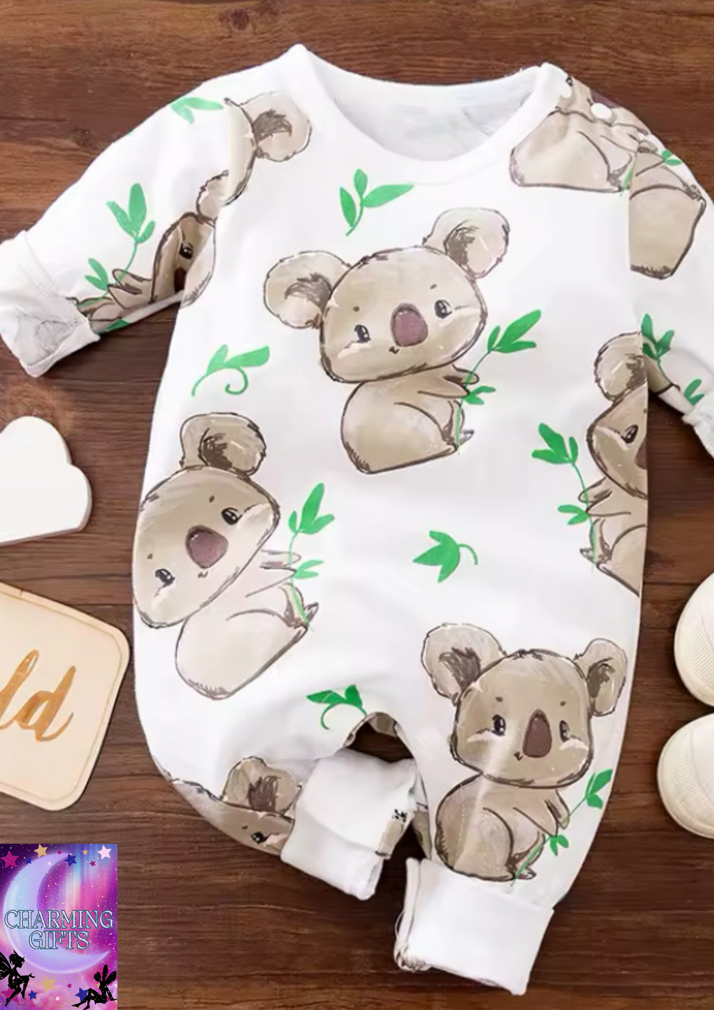 Spring and Autumn Baby Jumpsuit Boys Girls Cartoon Printed Clothes 0-18 months Romper koala Cotton Baby Onesie Newborn Toddler