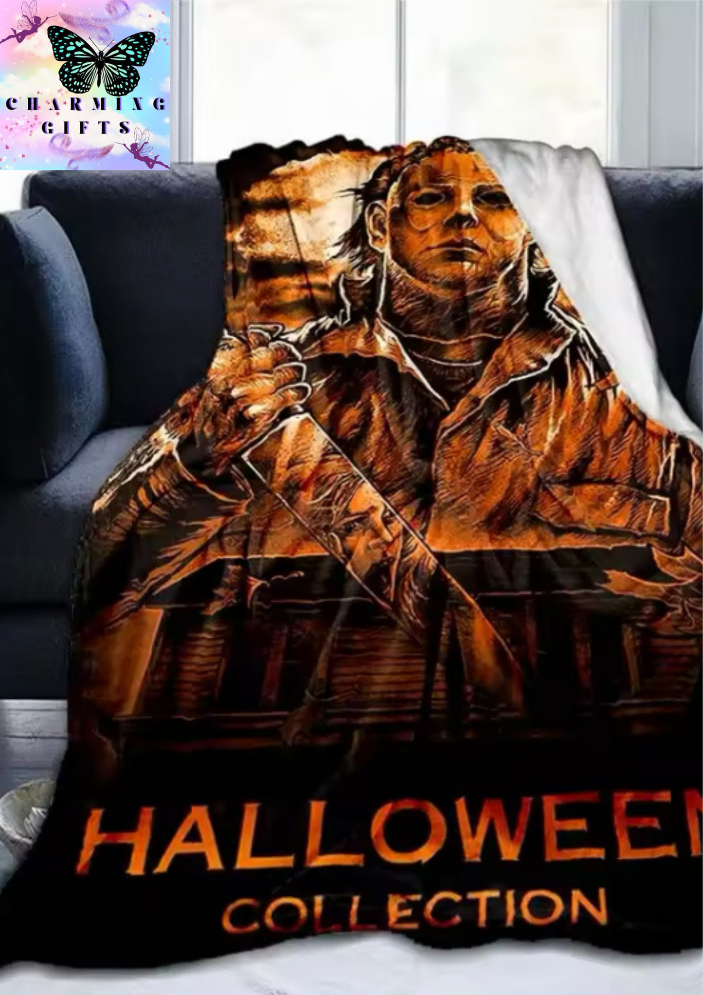 Michael Myers Blanket Super Soft Plush Flannel Blanket Living Room Bedroom Sofa  Blankets for Beds Blanket Personalized Gift size 150x180cm-60x72inch