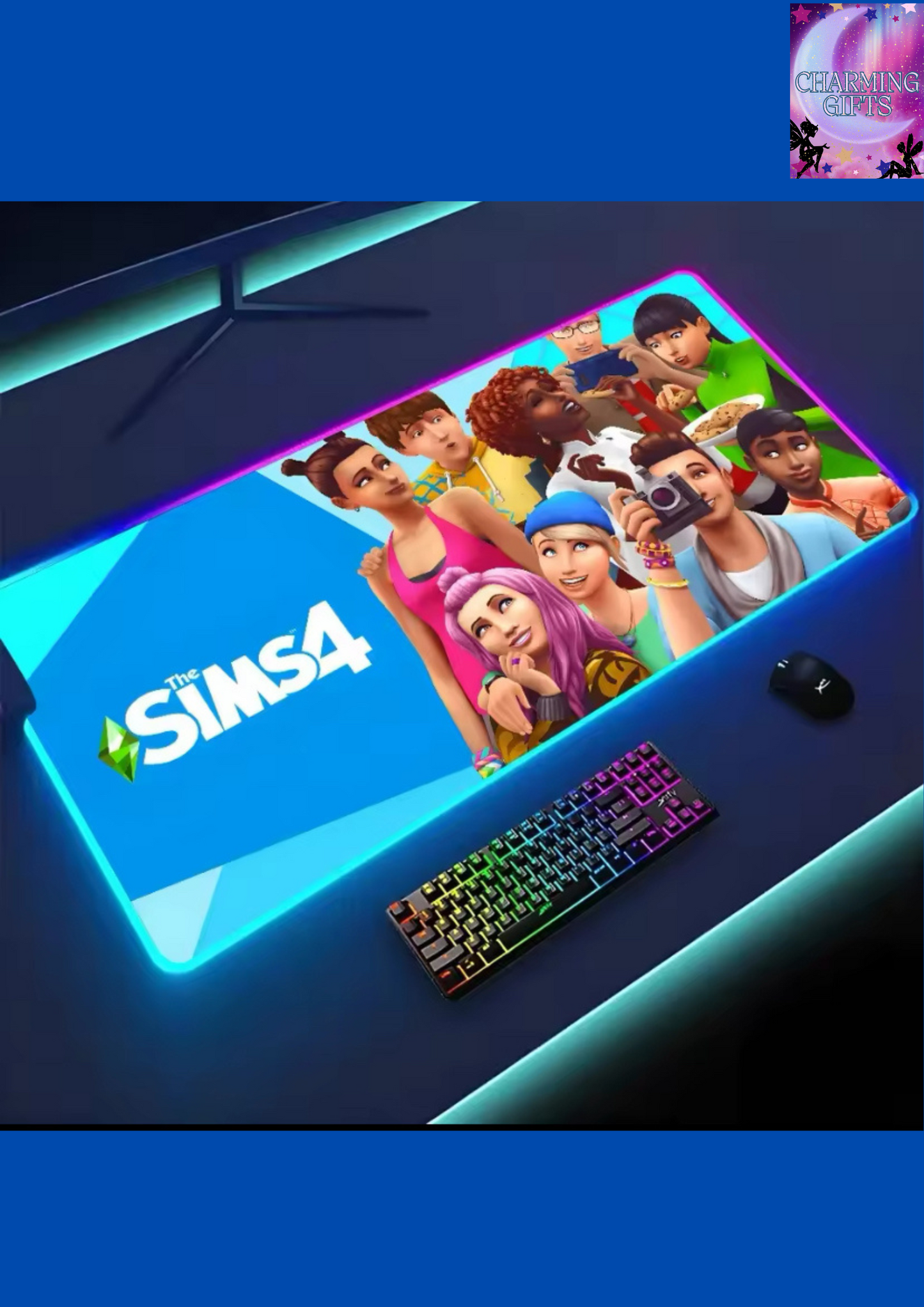 1pc T-The Sims 4 Game XXL RGB Gaming Mouse Pads Gamer Accessories Large LED