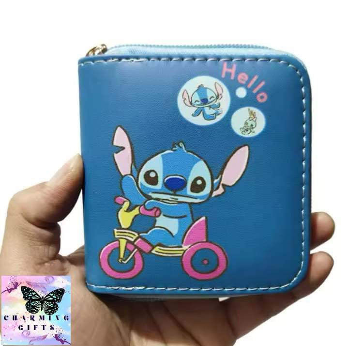 Disney stitch Wallet Cartoon Lilo and Stitch Figure printed Short Coin Purse Luxury Multi-layer Card Holder Wallet