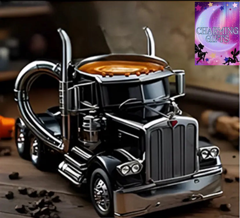 1pc Semi Truck Coffee Mug - Handcrafted Truck-Shaped Mug, Unique & Durable Design for Coffee Lovers